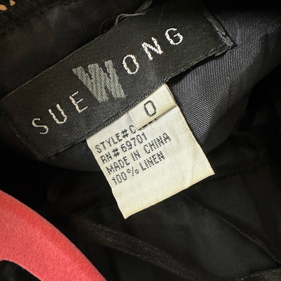 Vintage Sue Wong Linen Dress Embroidered Beaded Fairy Cottage Size 0 - Picture 7 of 14